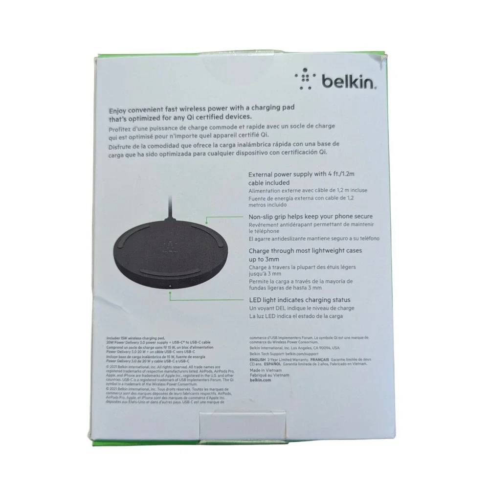 N8.N‎ Belkin Boost Charge QI Certified 15W Wireless Charging Pad Charger